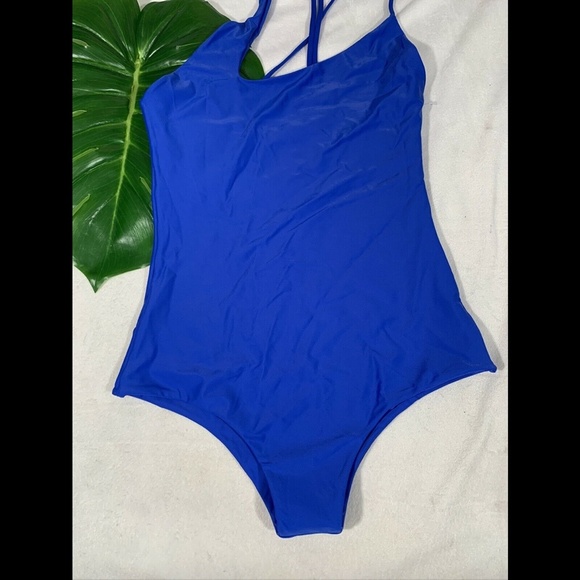 NEW $218‎ Mikoh Blue Iris Pahoa One Piece One shoulder [ SZ Medium ] - Picture 5 of 12
